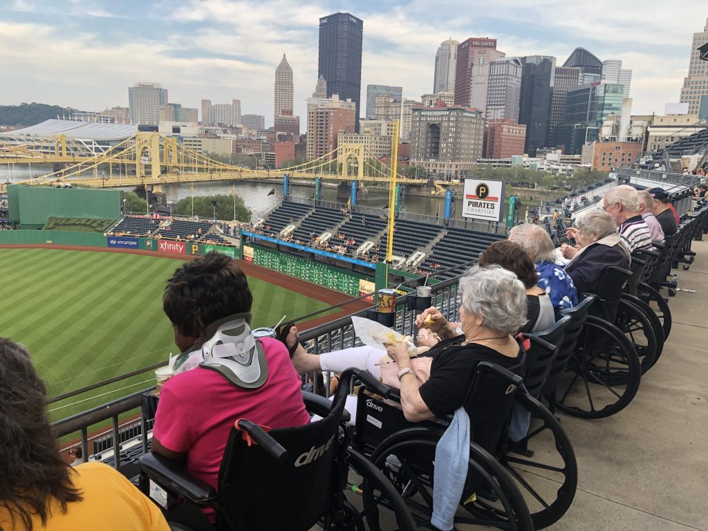 More RP Home residents sitting at Pirate's game enjoying the game